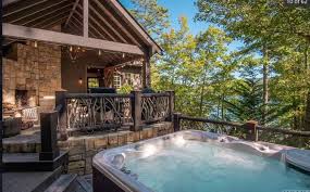 mountain cabins with hot tubs