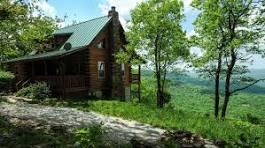 a cabin in the mountains